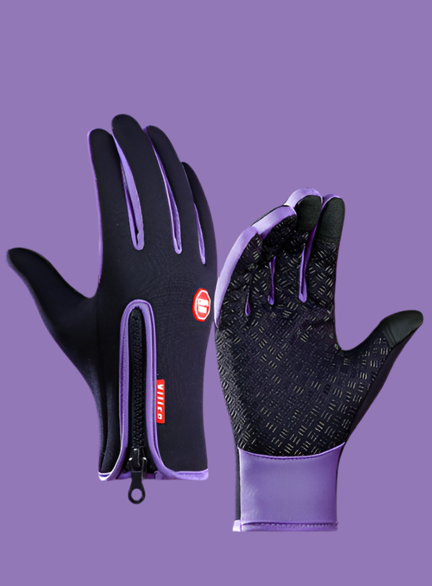 Winter Touchscreen Motorcycle Gloves – Waterproof & Fleece-Lined - Infinite Avenue