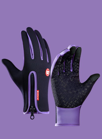 Winter Touchscreen Motorcycle Gloves – Waterproof & Fleece-Lined - Infinite Avenue