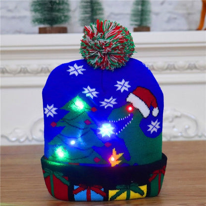 LED Christmas Beanie – Light-Up Knitted Hat Gift for Kids and Adults - Infinite Avenue