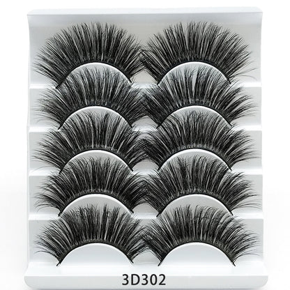 3D Mink False Eyelashes – 5 Pairs with Soft Cotton Band - Infinite Avenue