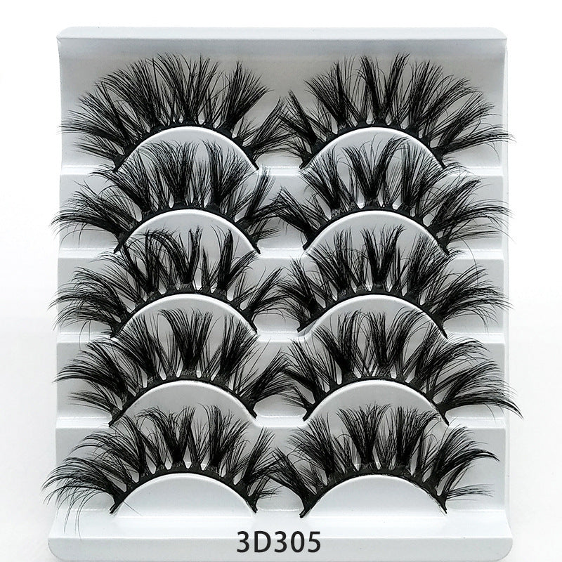 3D Mink False Eyelashes – 5 Pairs with Soft Cotton Band - Infinite Avenue