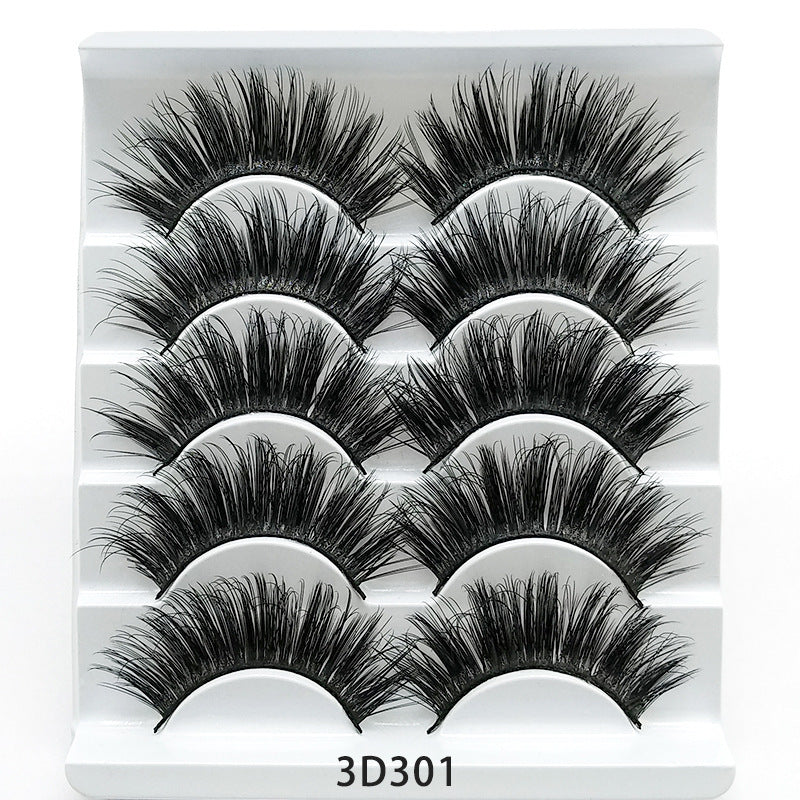 3D Mink False Eyelashes – 5 Pairs with Soft Cotton Band - Infinite Avenue