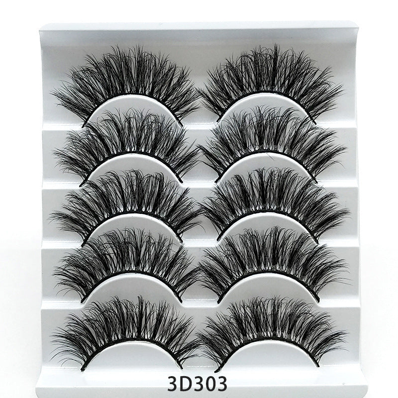 3D Mink False Eyelashes – 5 Pairs with Soft Cotton Band - Infinite Avenue