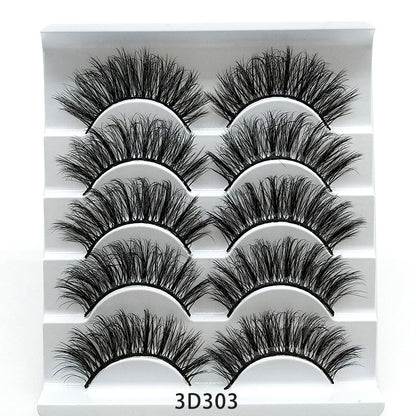 3D Mink False Eyelashes – 5 Pairs with Soft Cotton Band - Infinite Avenue