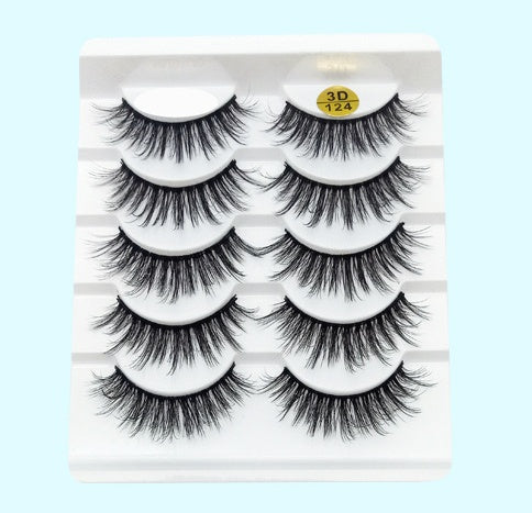 3D Mink False Eyelashes – 5 Pairs with Soft Cotton Band - Infinite Avenue