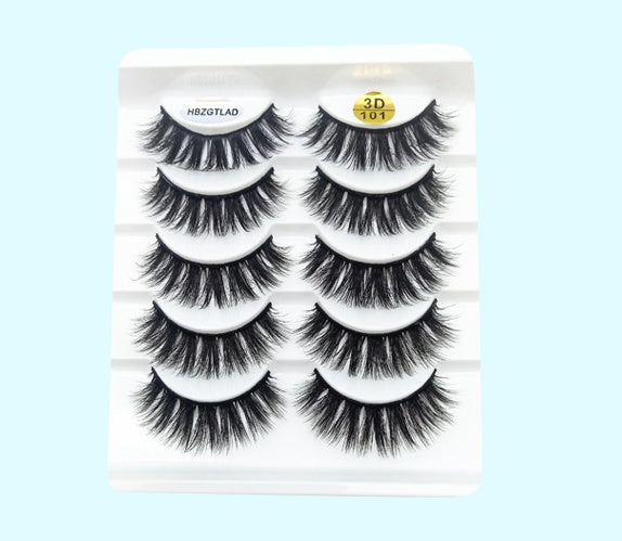 3D Mink False Eyelashes – 5 Pairs with Soft Cotton Band - Infinite Avenue
