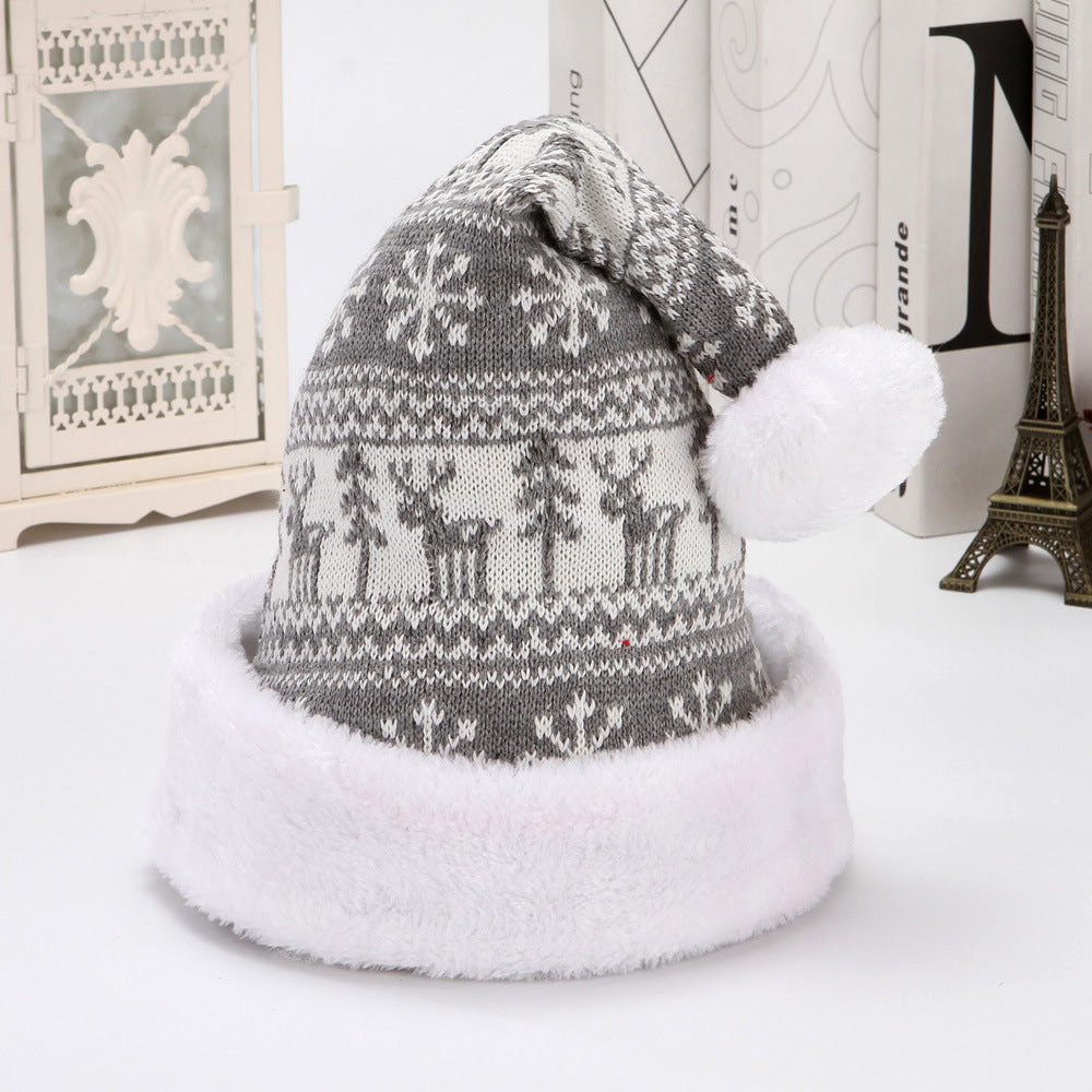 Knitted Snowflake Deer Christmas Hat - Infinite Avenue