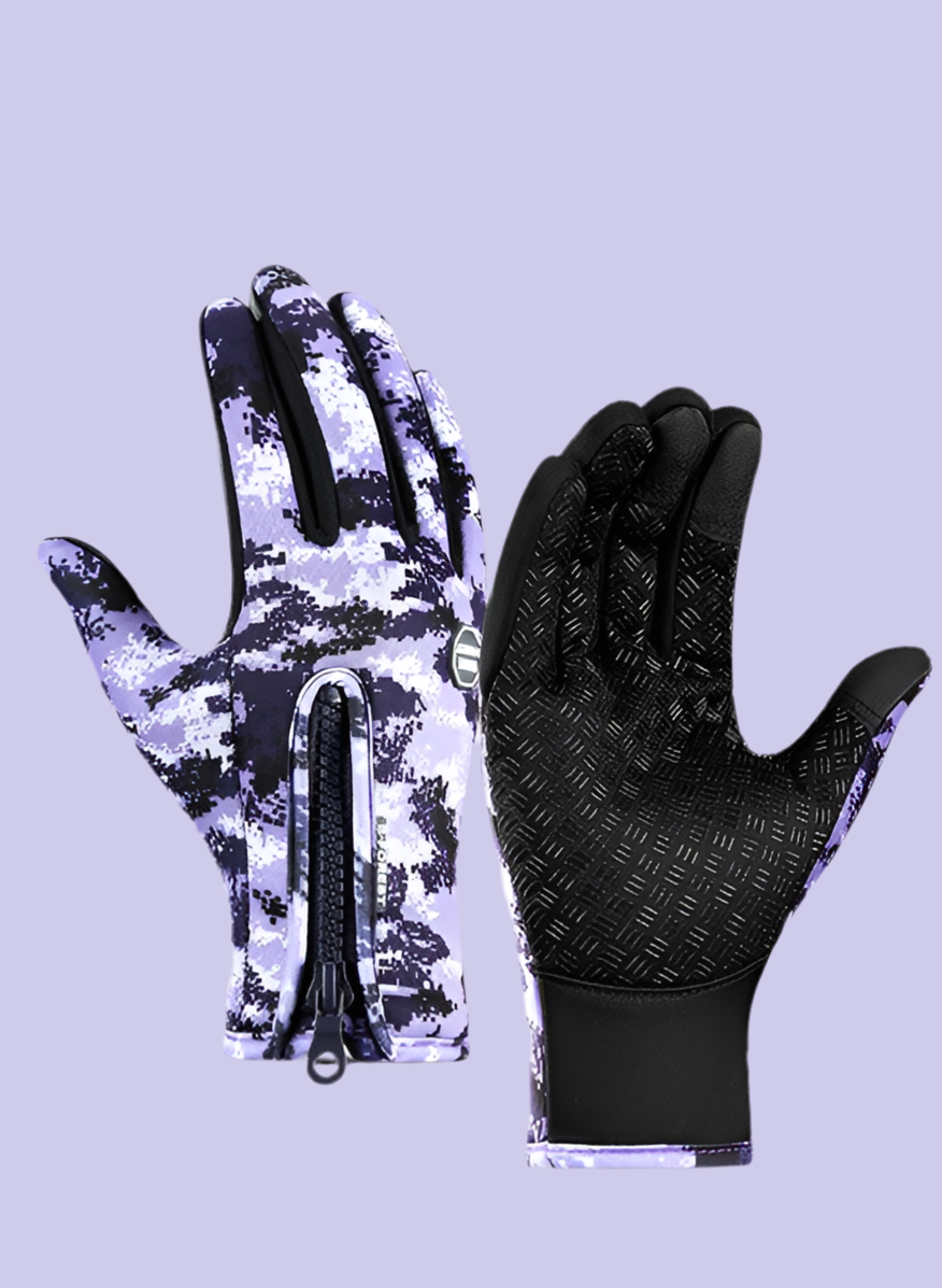 Winter Touchscreen Motorcycle Gloves – Waterproof & Fleece-Lined - Infinite Avenue
