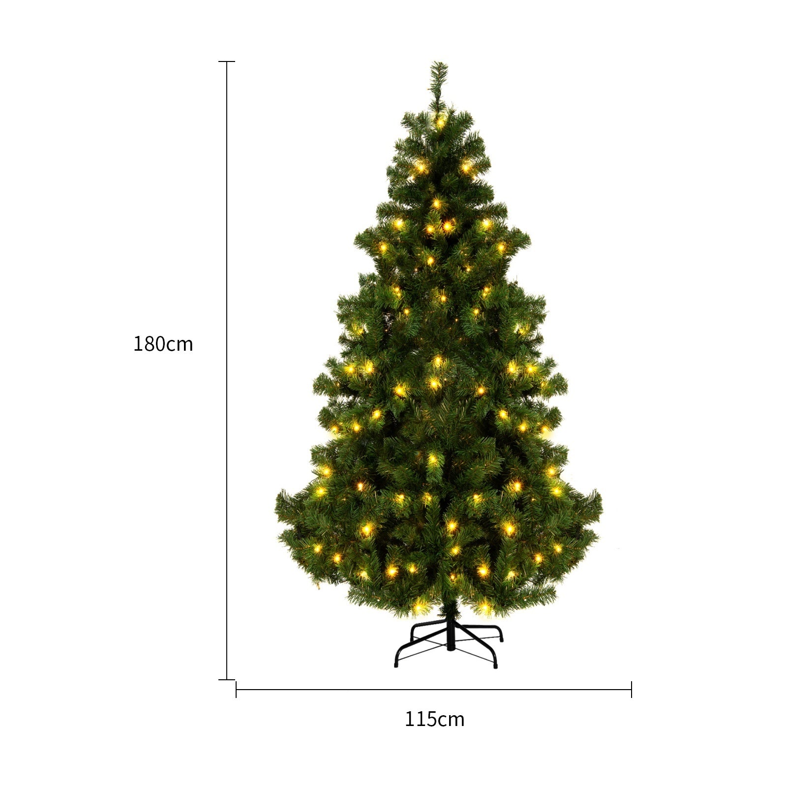 Snow-Covered PVC Cedar Christmas Tree – Holiday Decor Green180CM Infinite Avenue