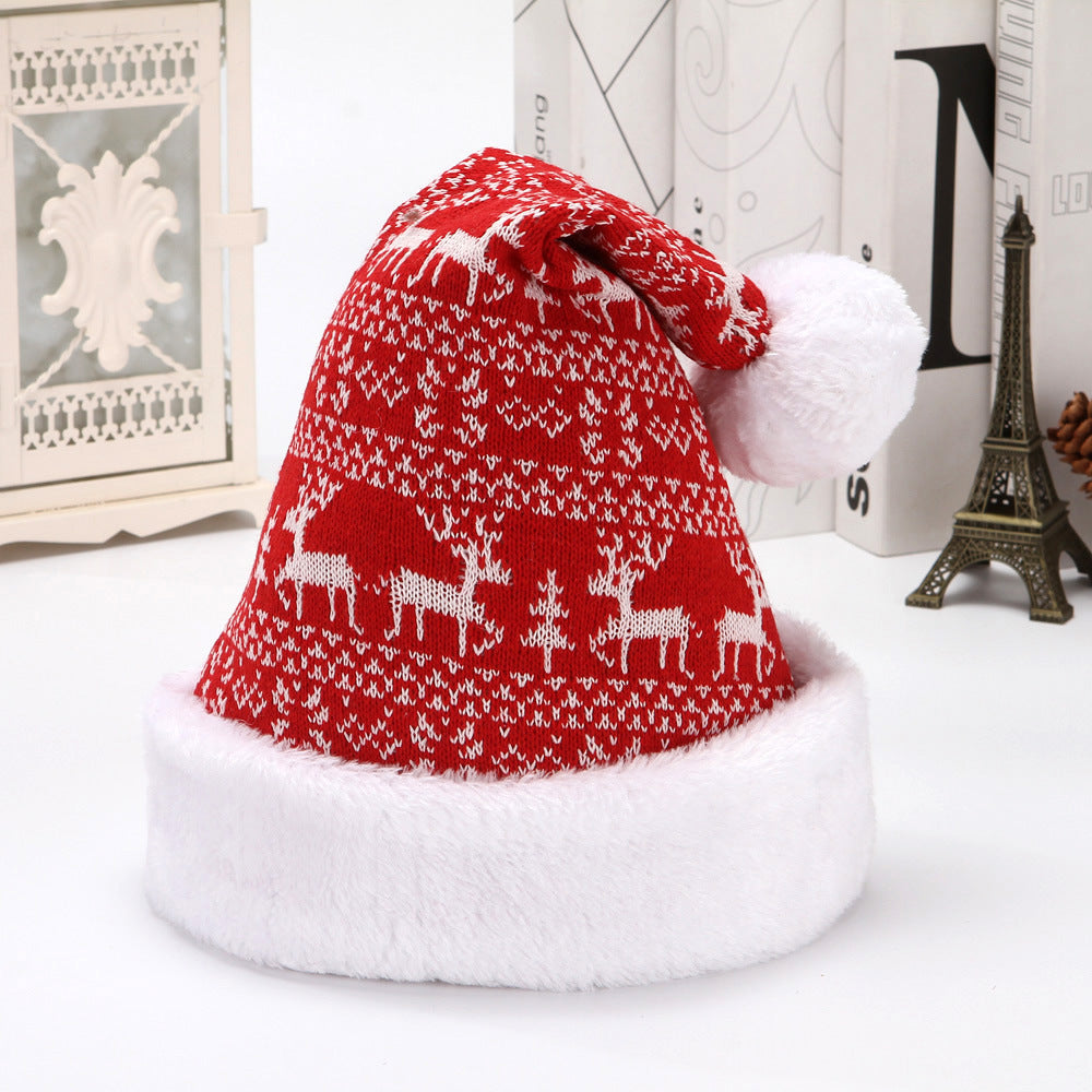 Knitted Snowflake Deer Christmas Hat - Infinite Avenue