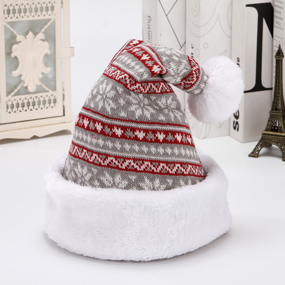 Knitted Snowflake Deer Christmas Hat - Infinite Avenue