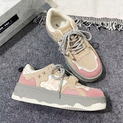 Retro Women's Student Sneakers Pink Infinite Avenue