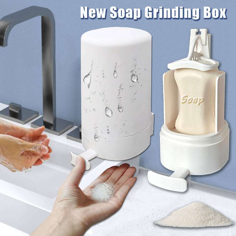Soap Grinder Dispenser Soap Box Wall Mounted Dry Organizer Box Soap Powder Grinding Box For Restaurant Kitchen Office Gyms Hotel - Infinite Avenue