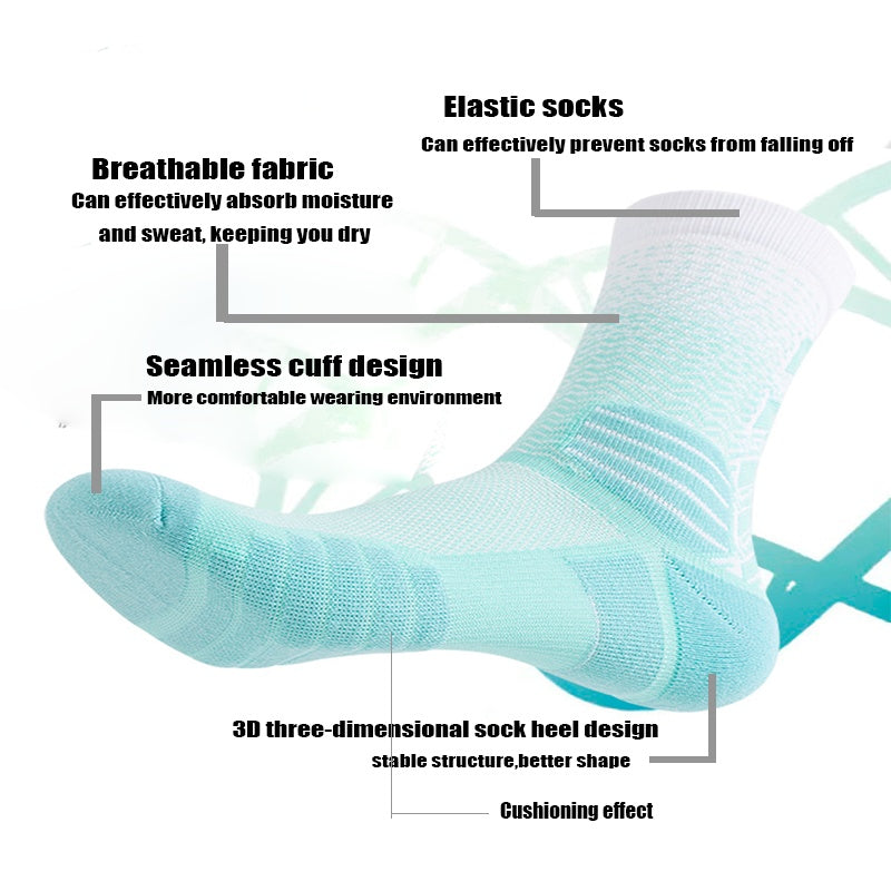 5 Pairs Men's Athletic Socks – Cushioned, Breathable & Non-Slip Infinite Avenue