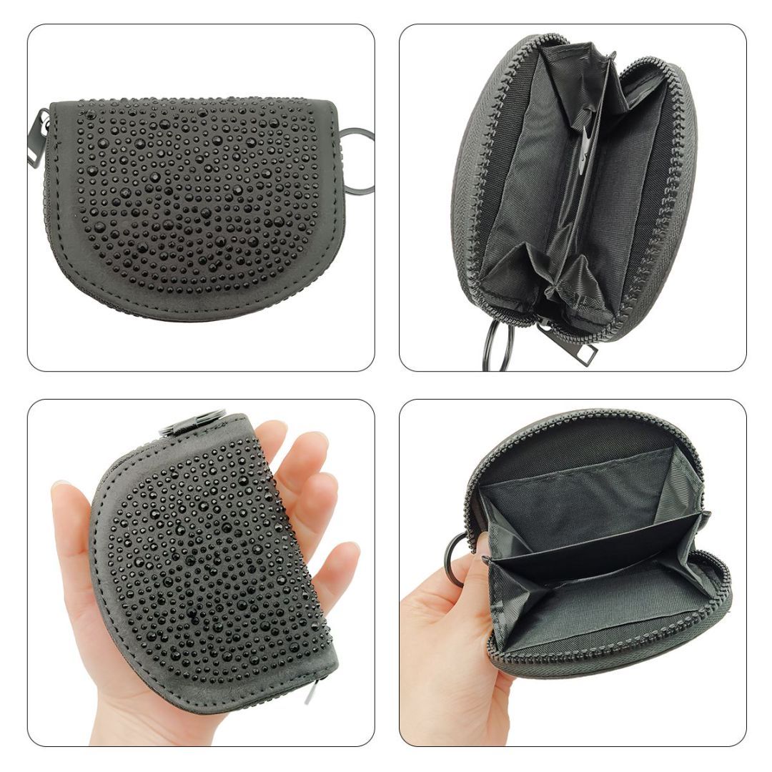 Black Curved Wallet – Hot Diamond Pouch Infinite Avenue
