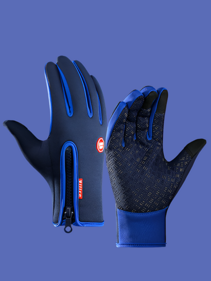 Winter Touchscreen Motorcycle Gloves – Waterproof & Fleece-Lined - Infinite Avenue