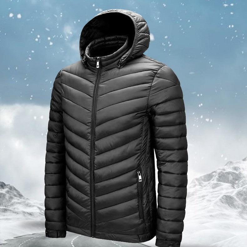 Large Men's Down Cotton Jacket Short Style Infinite Avenue