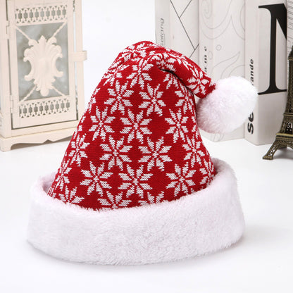 Knitted Snowflake Deer Christmas Hat - Infinite Avenue